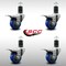 Service Caster 3'' SS Blue Poly Swivel 1-5/8'' Expanding Stem Caster Set Total Lock Brake, 4PK SCC-SSEXTTL20S314-PPUB-BLUE-158-4 - alternate 2